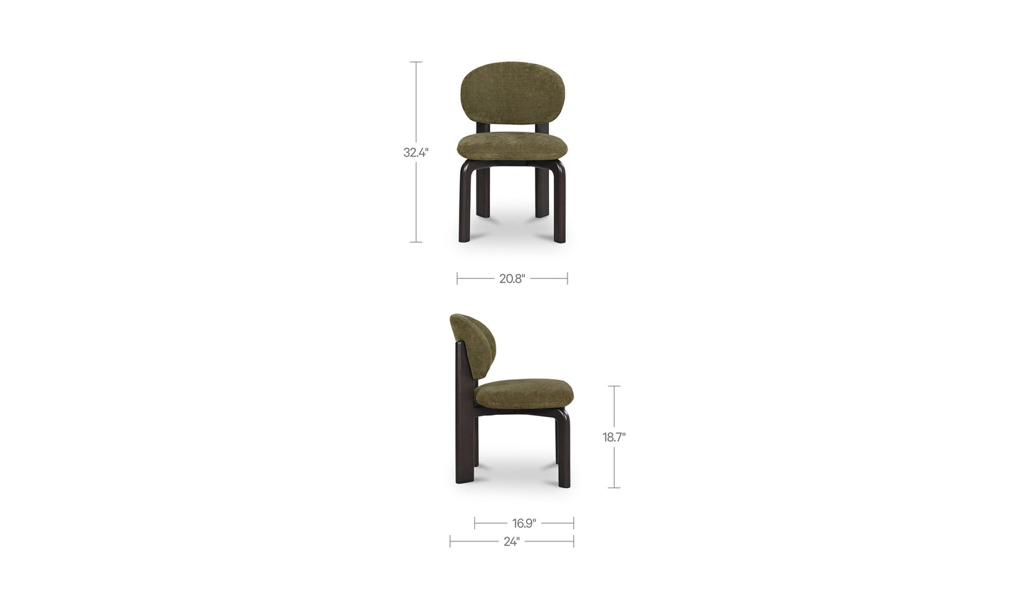 Sami Dining Chair Olive Set of Two.