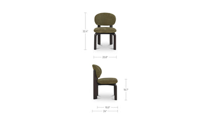 Sami Dining Chair Olive Set of Two.