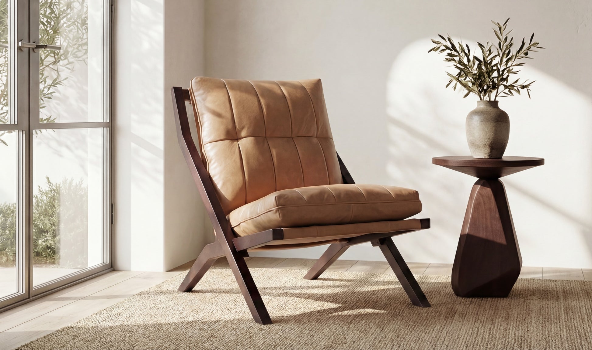 Preston Accent Chair Tan.