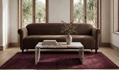 Harmony Sofa Dark Brown Faux Mohair.