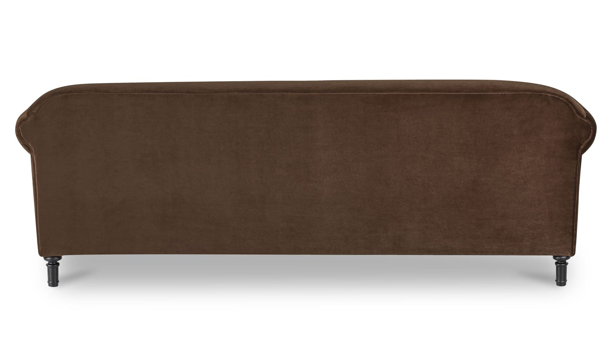 Harmony Sofa Dark Brown Faux Mohair.