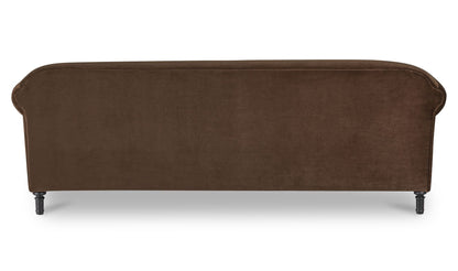 Harmony Sofa Dark Brown Faux Mohair.