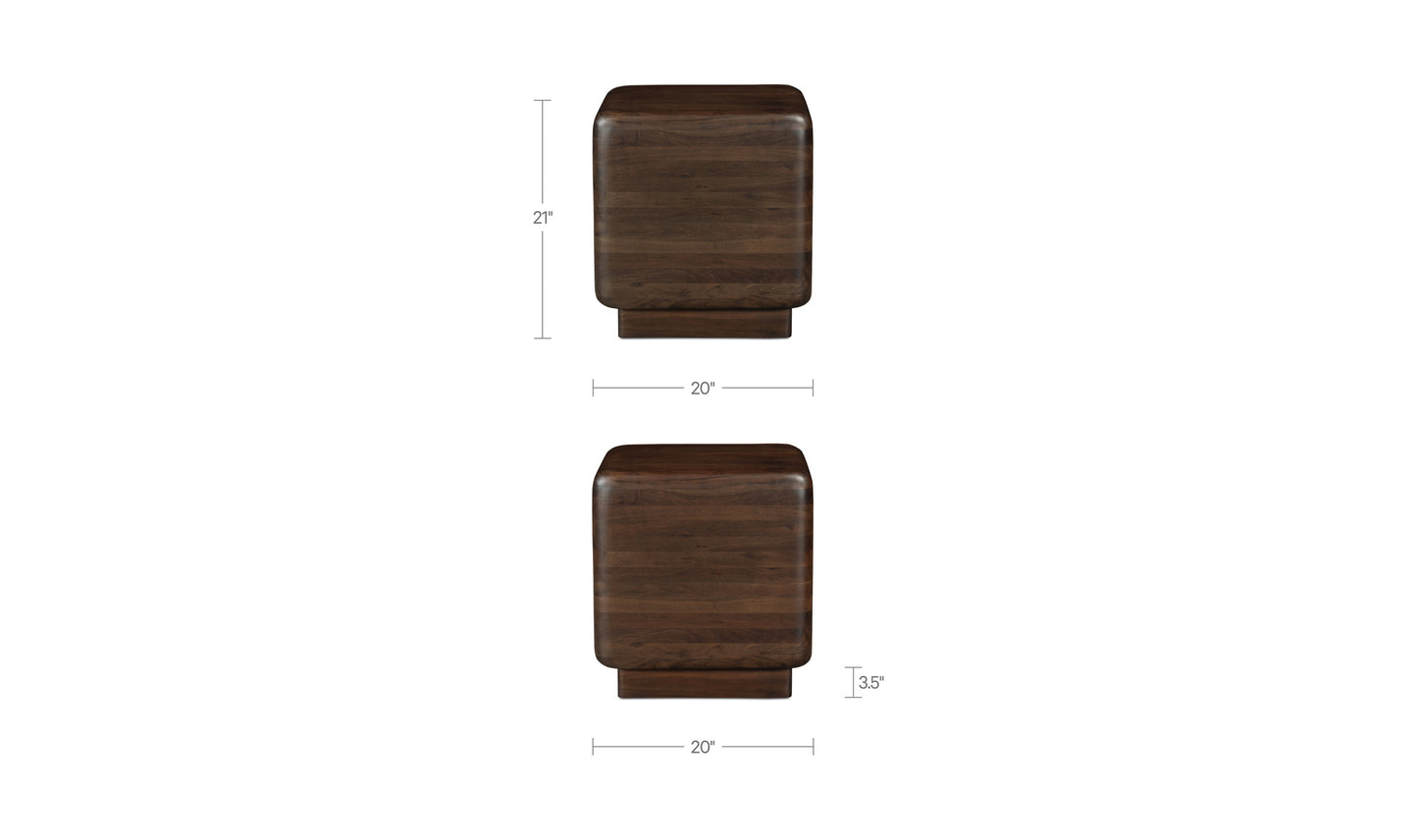 Eton Side Table Dark Brown.