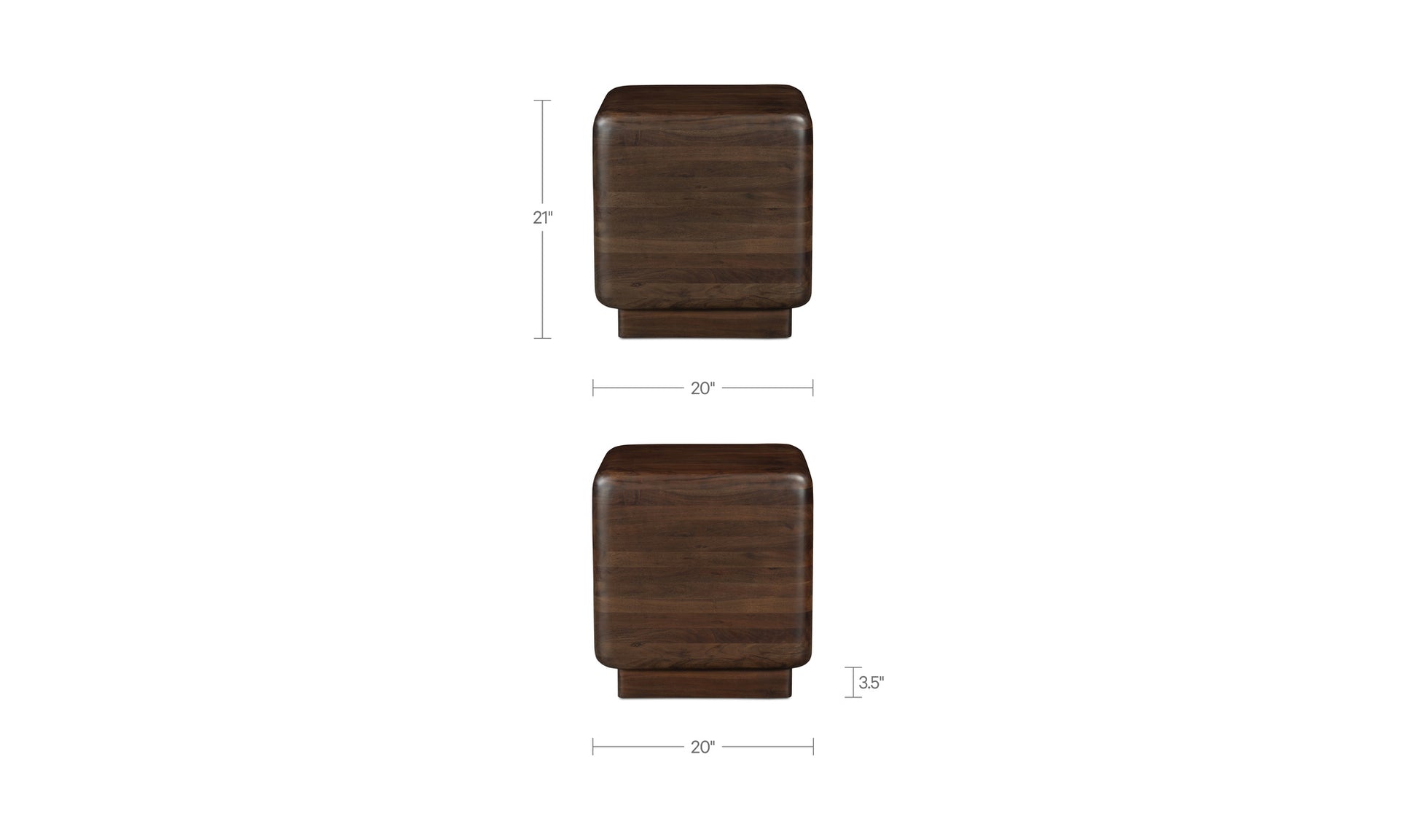 Eton Side Table Dark Brown.