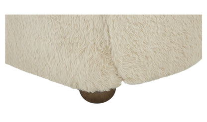 Wales Accent Chair Cream Faux Fur.