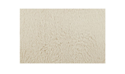 Wales Accent Chair Cream Faux Fur.