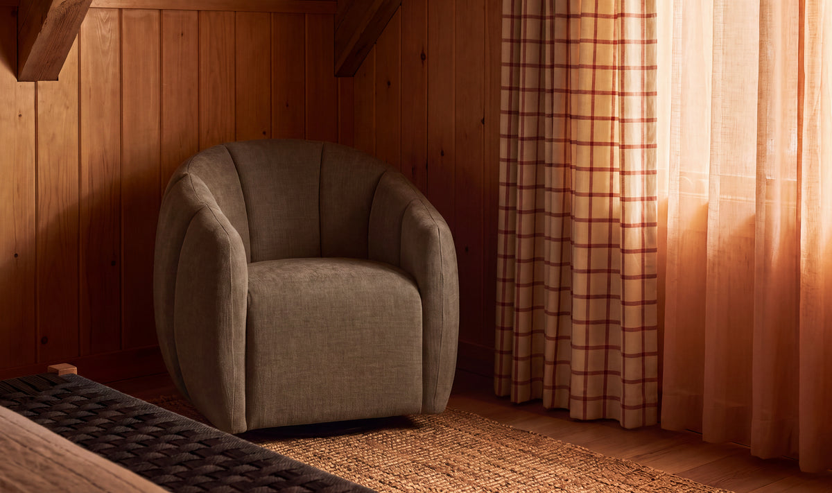 Mindy Swivel Chair Cool Brown.