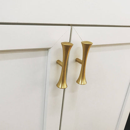 Satin Gold "Century" MCM 01 Drawer Pull - Cabinet Hardware.
