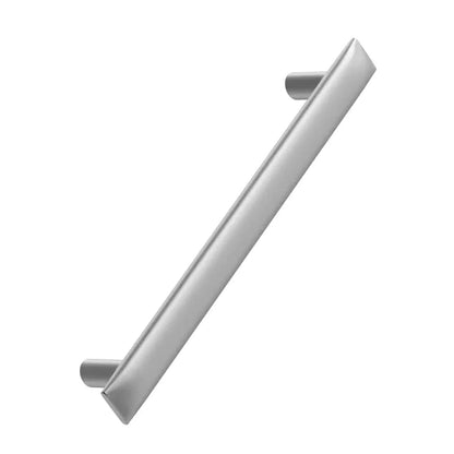Satin Steel "Flow" T-Bar Cabinet Knob and Drawer Pull.