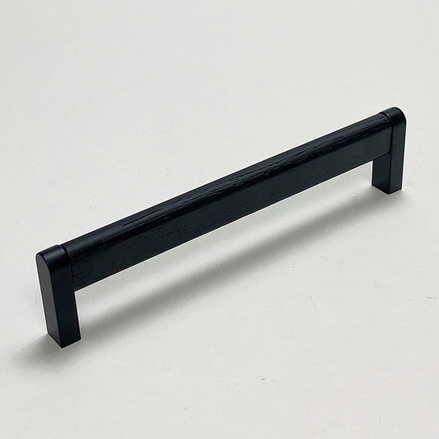Metal and Black Wood "Crossing" Cabinet Knob and Drawer Handles