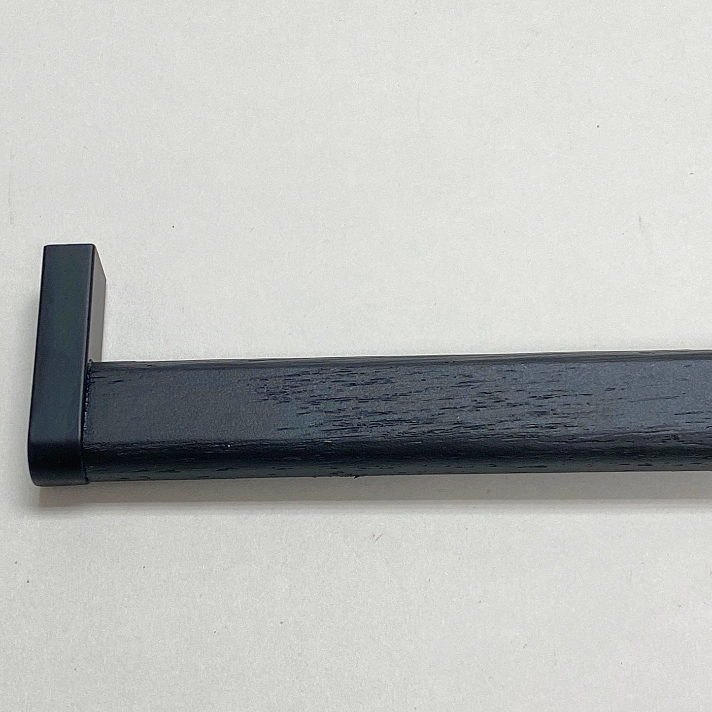 Metal and Black Wood "Crossing" Cabinet Knob and Drawer Handles