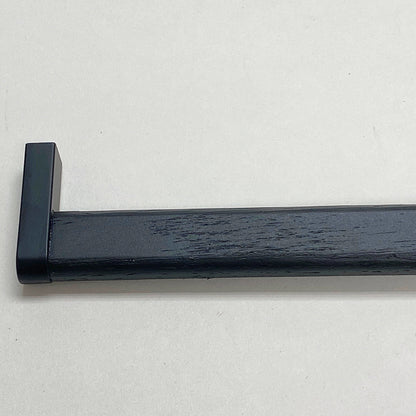 Metal and Black Wood "Crossing" Cabinet Knob and Drawer Handles
