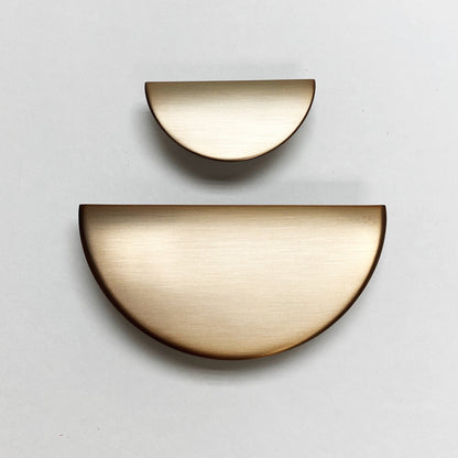 Semi-Circle "Horizon" Brushed Bronze Drawer Pulls
