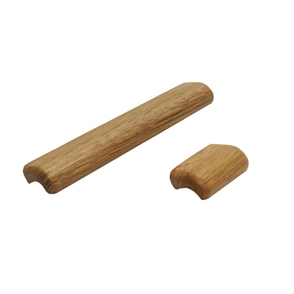 Lacquered Oak "Glove" Wood Drawer Handles