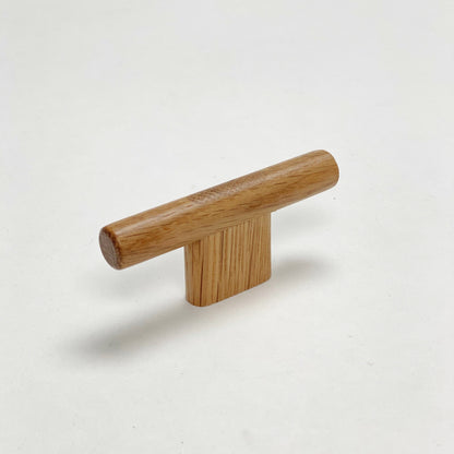 Lacquered Oak "Join" Wood Cabinet Knobs and Drawer Handles