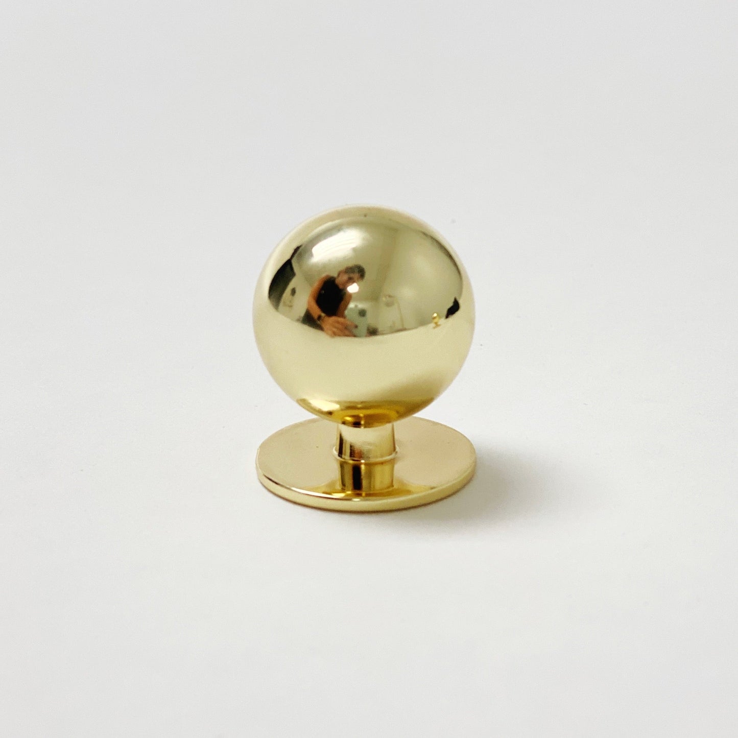 Polished Brass "Chandler" Ball Round Cabinet Knob.