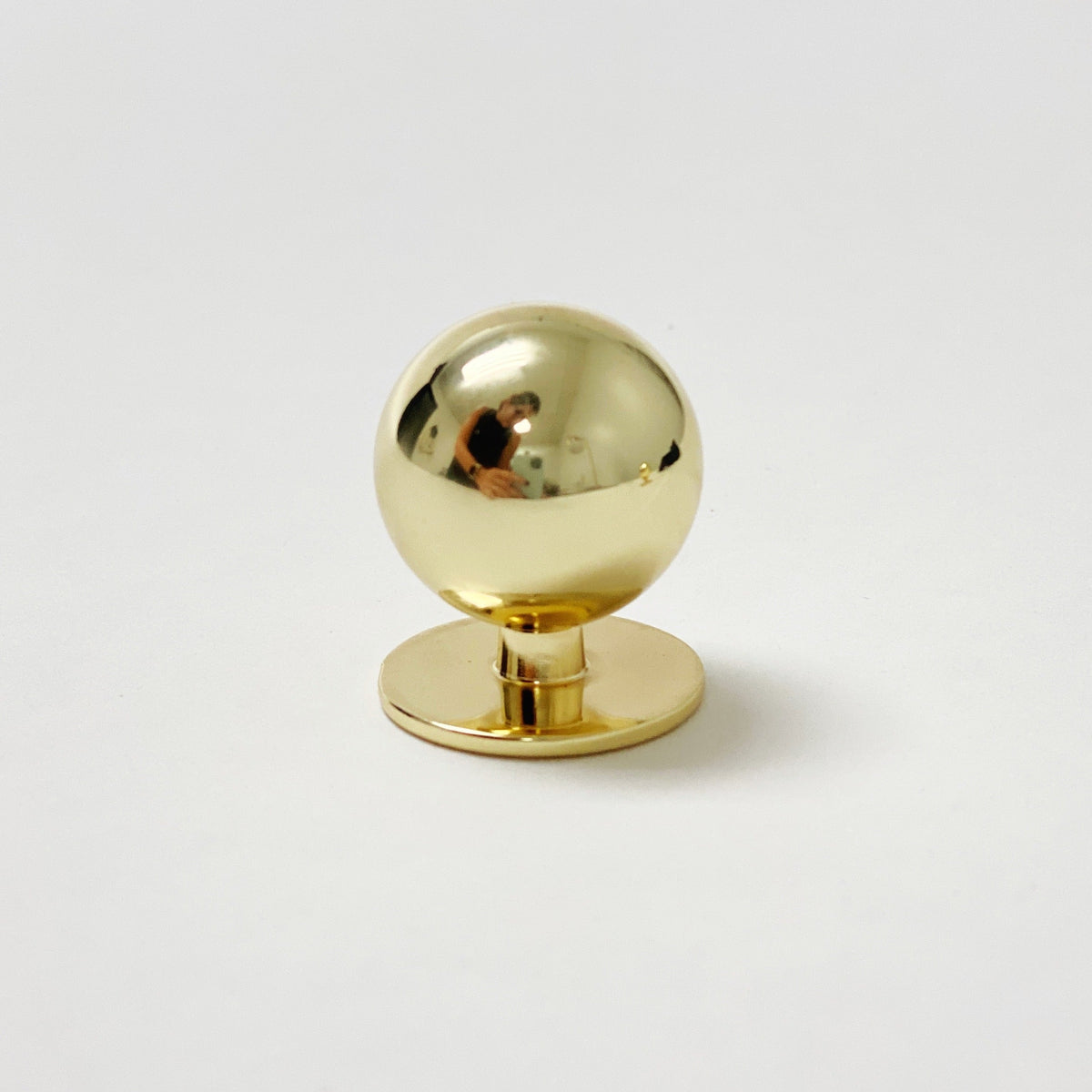 Polished Brass "Chandler" Ball Round Cabinet Knob.