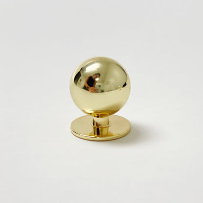 Polished Brass "Chandler" Ball Round Cabinet Knob.