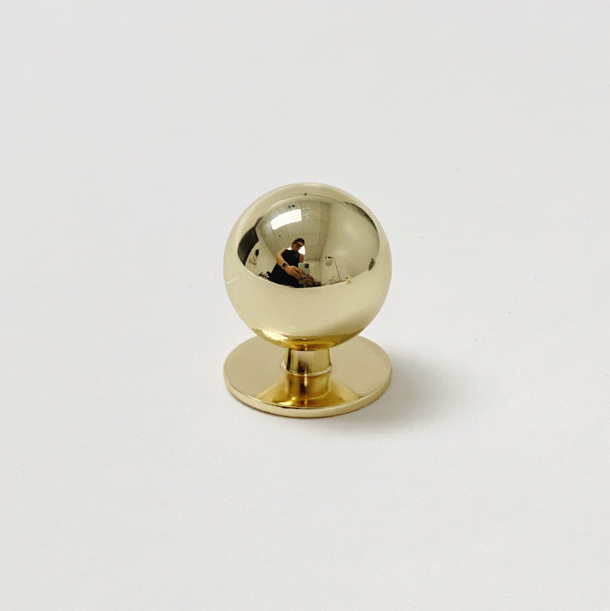 Polished Brass "Chandler" Ball Round Cabinet Knob.