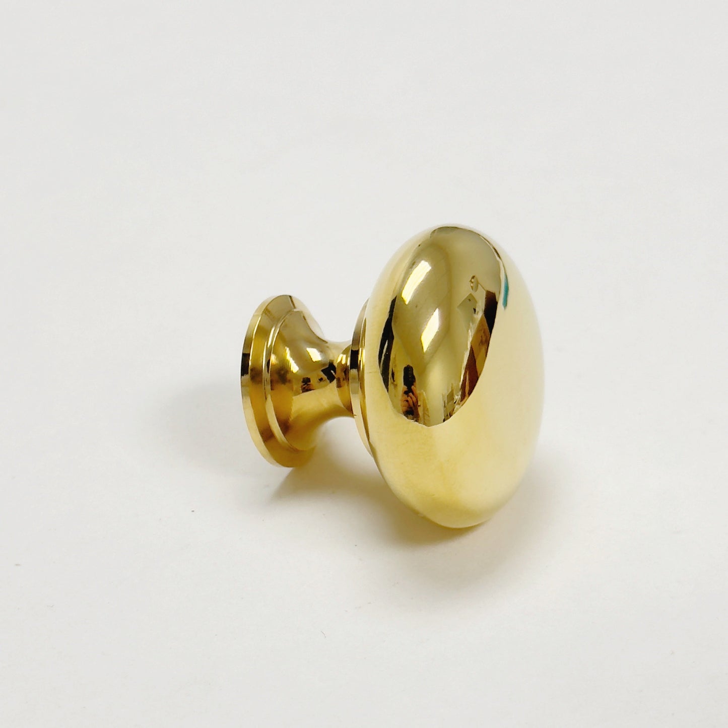Unlacquered Brass "Eloise" Round Cabinet Knob