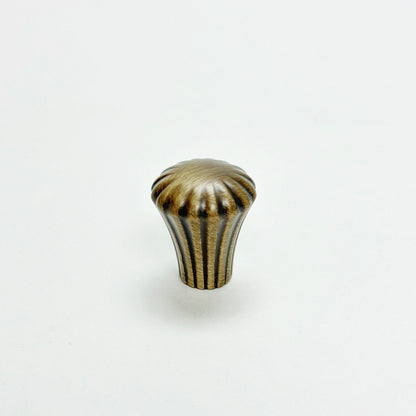 Fluted Antique Brass "Jewel" Ridge Cabinet Knobs and Pulls