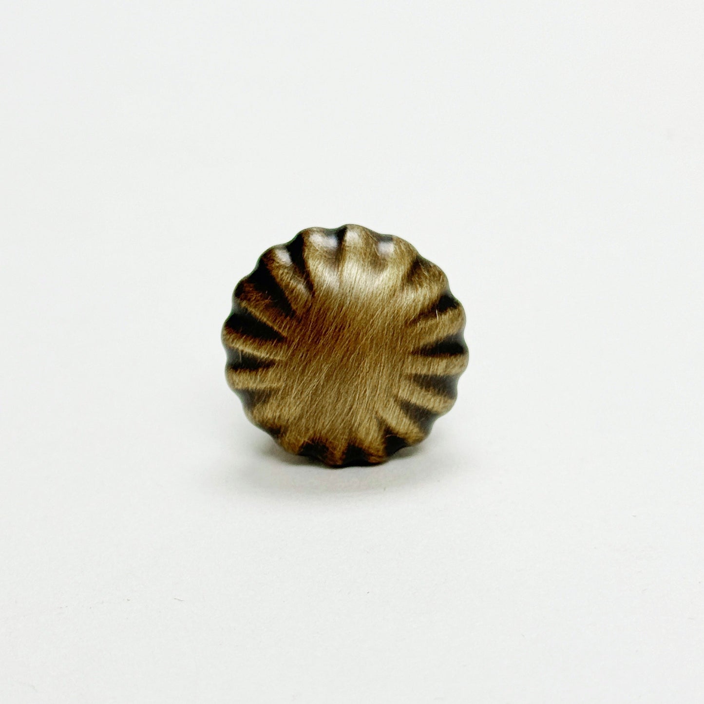 Fluted Antique Brass "Jewel" Ridge Cabinet Knobs and Pulls