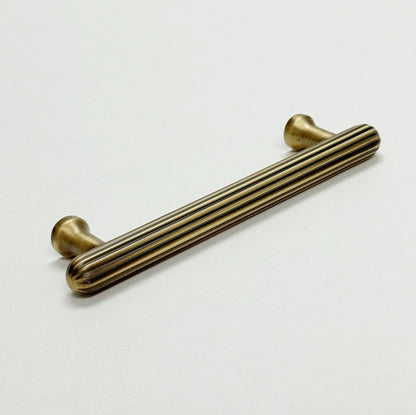 Fluted Antique Brass "Jewel" Ridge Cabinet Knobs and Pulls