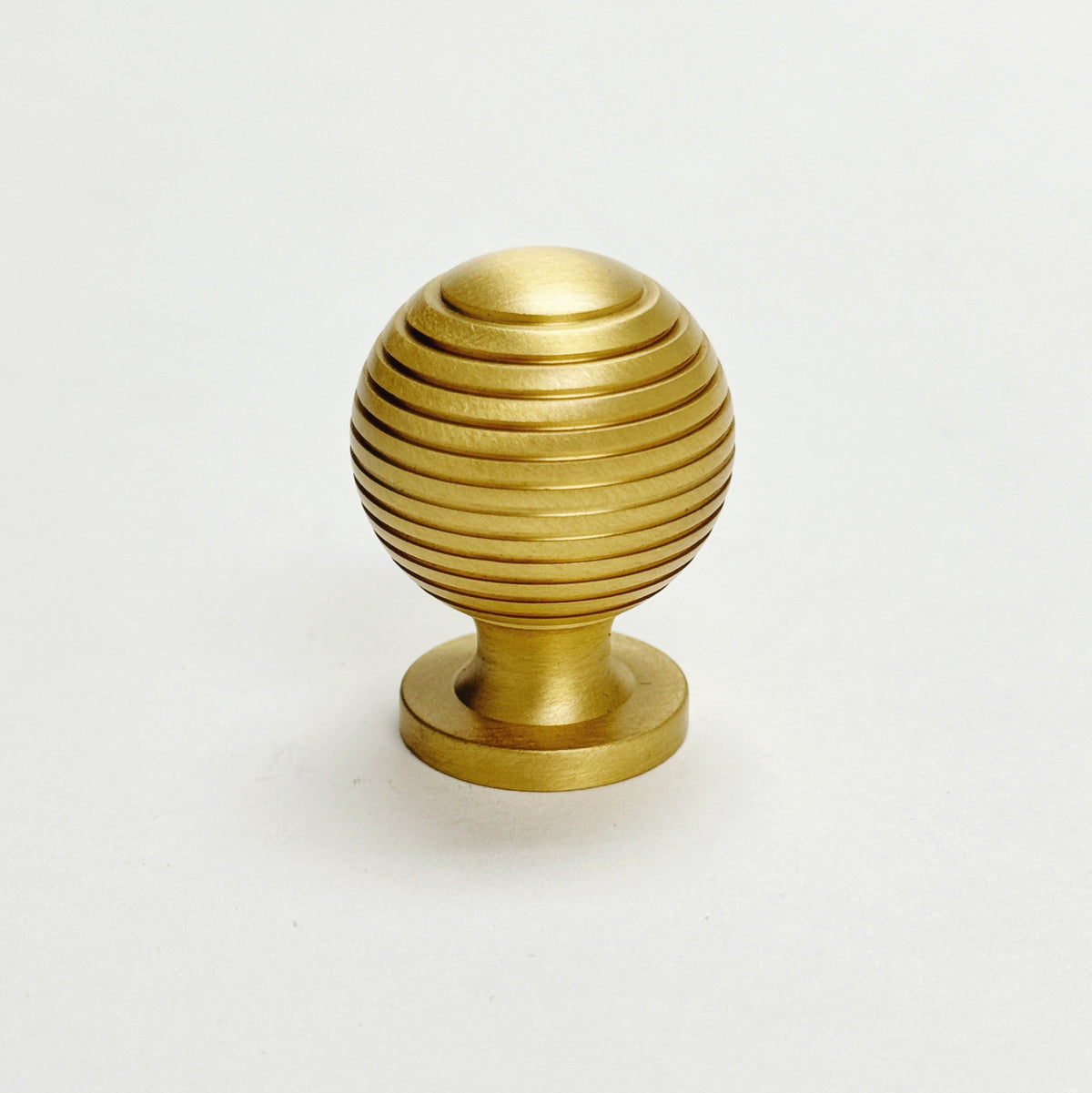 Satin Brass "Sweet" Beehive Cabinet Knob and Drawer Pulls.