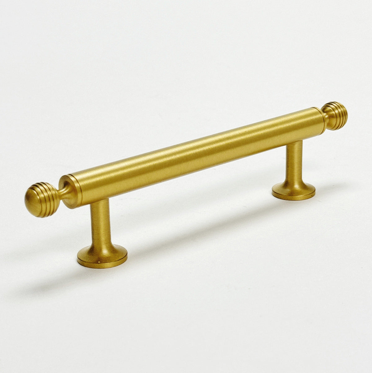 Satin Brass "Sweet" Beehive Cabinet Knob and Drawer Pulls.