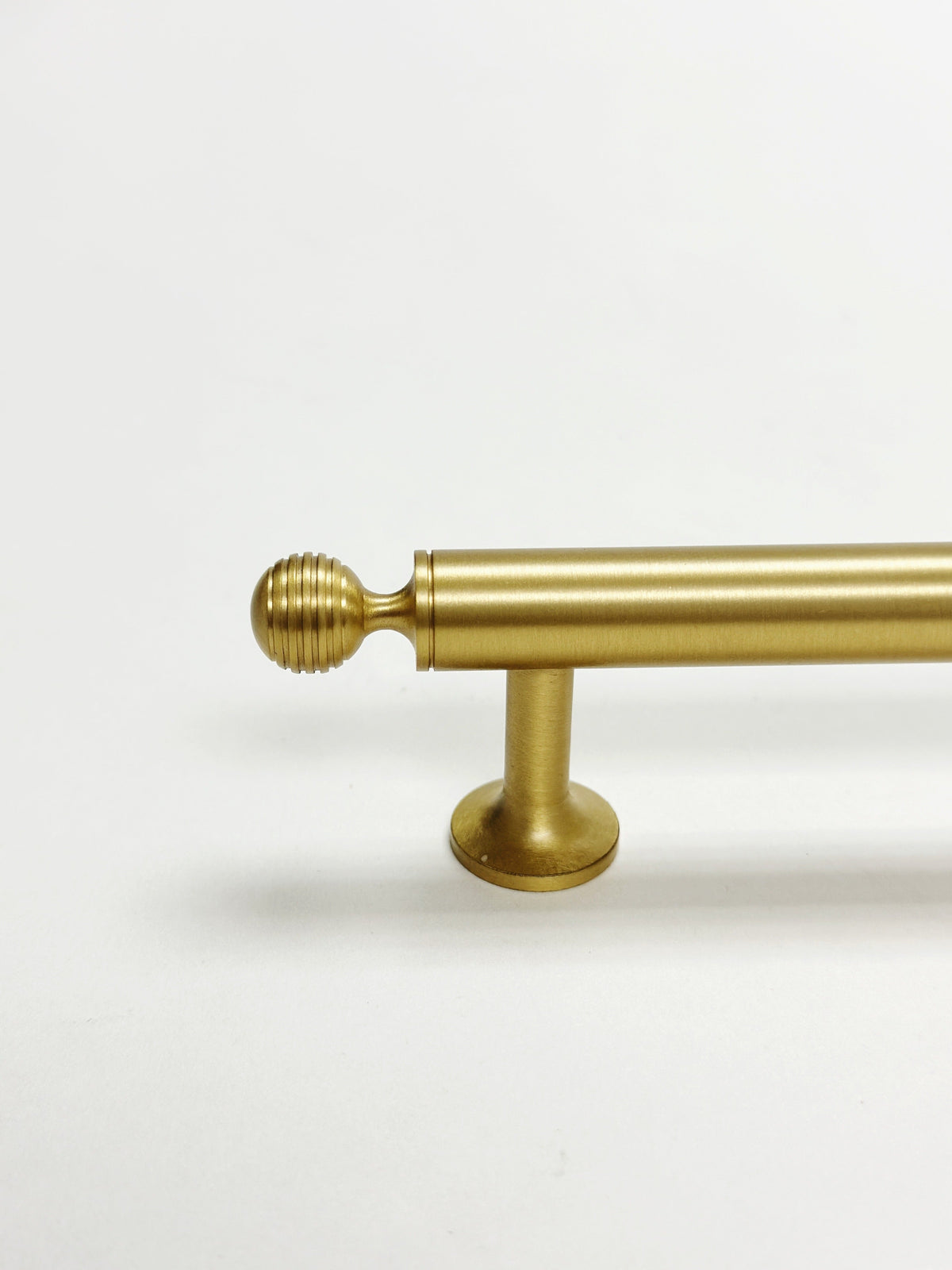 Satin Brass "Sweet" Beehive Cabinet Knob and Drawer Pulls.