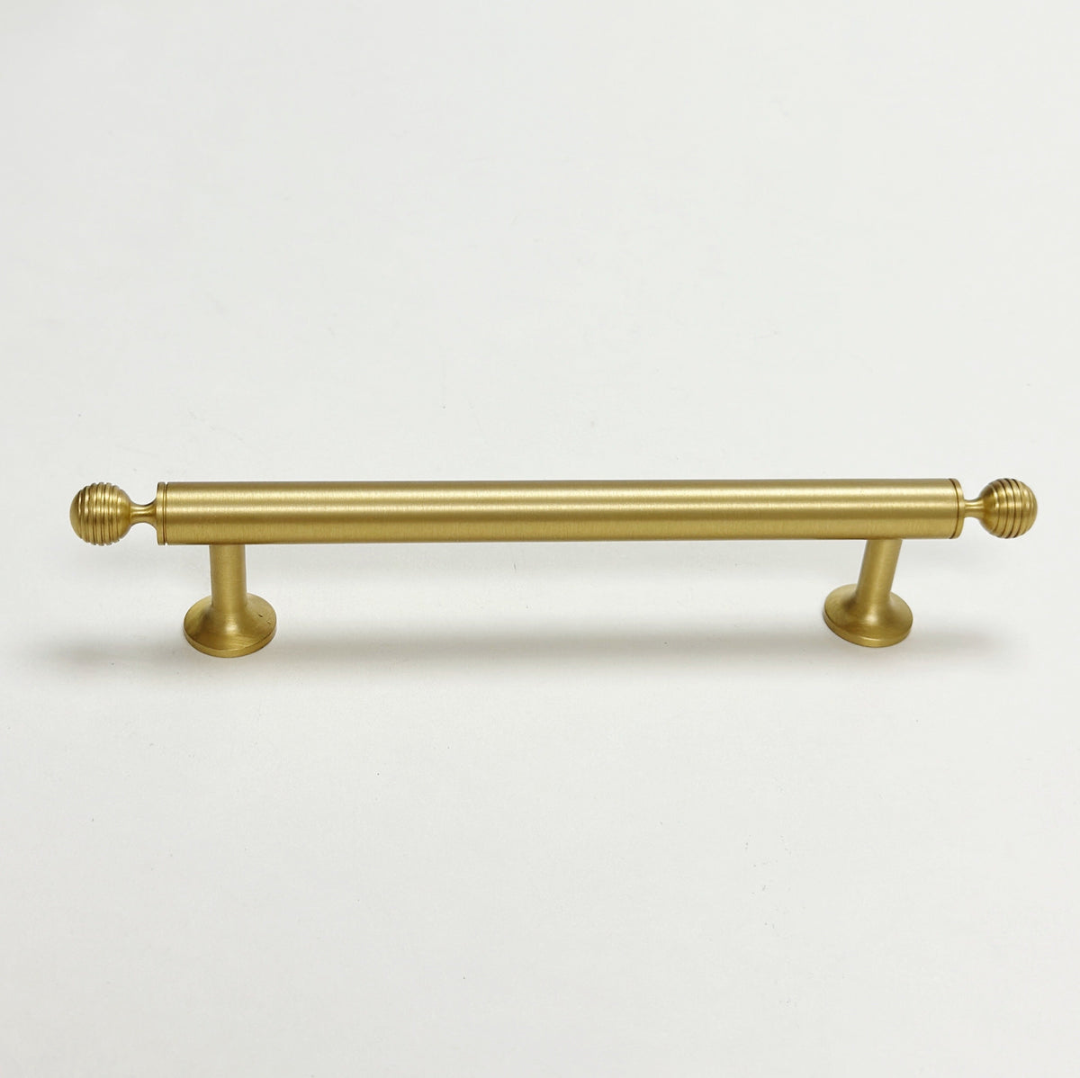 Satin Brass "Sweet" Beehive Cabinet Knob and Drawer Pulls.