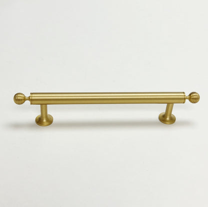 Satin Brass "Sweet" Beehive Cabinet Knob and Drawer Pulls.