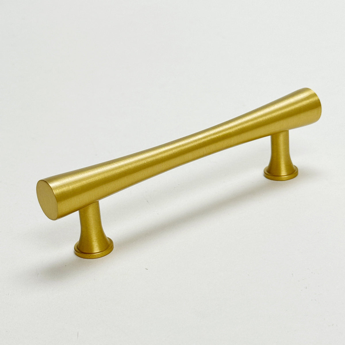 Satin Brass Cabinet Hardware "Collin" Drawer Pulls and Cabinet Knobs.
