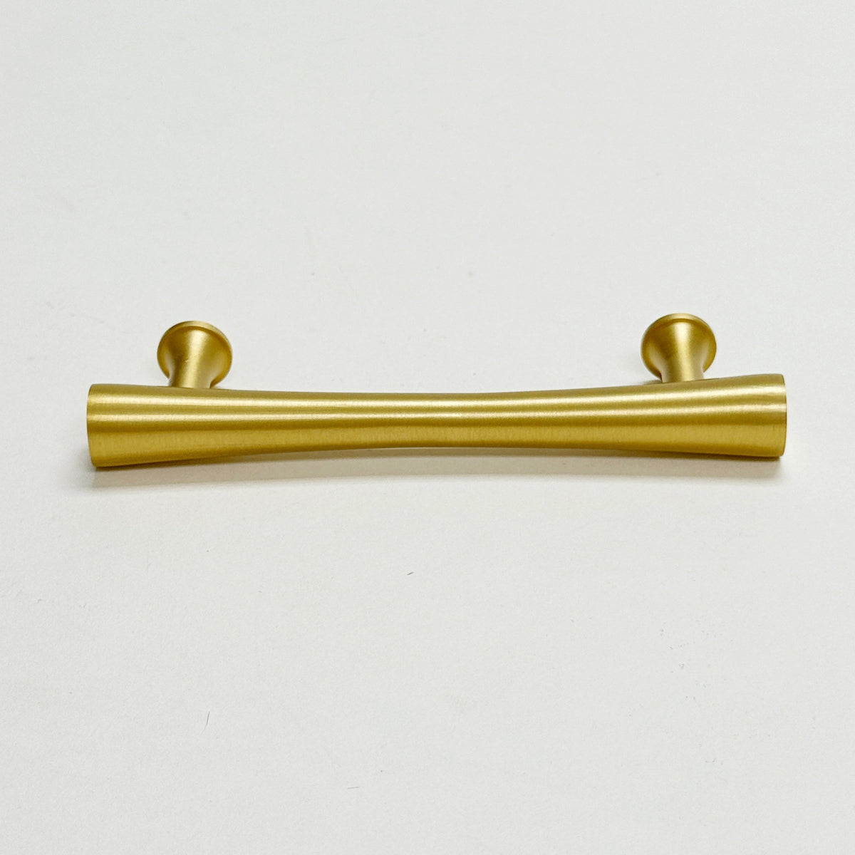 Satin Brass Cabinet Hardware "Collin" Drawer Pulls and Cabinet Knobs.