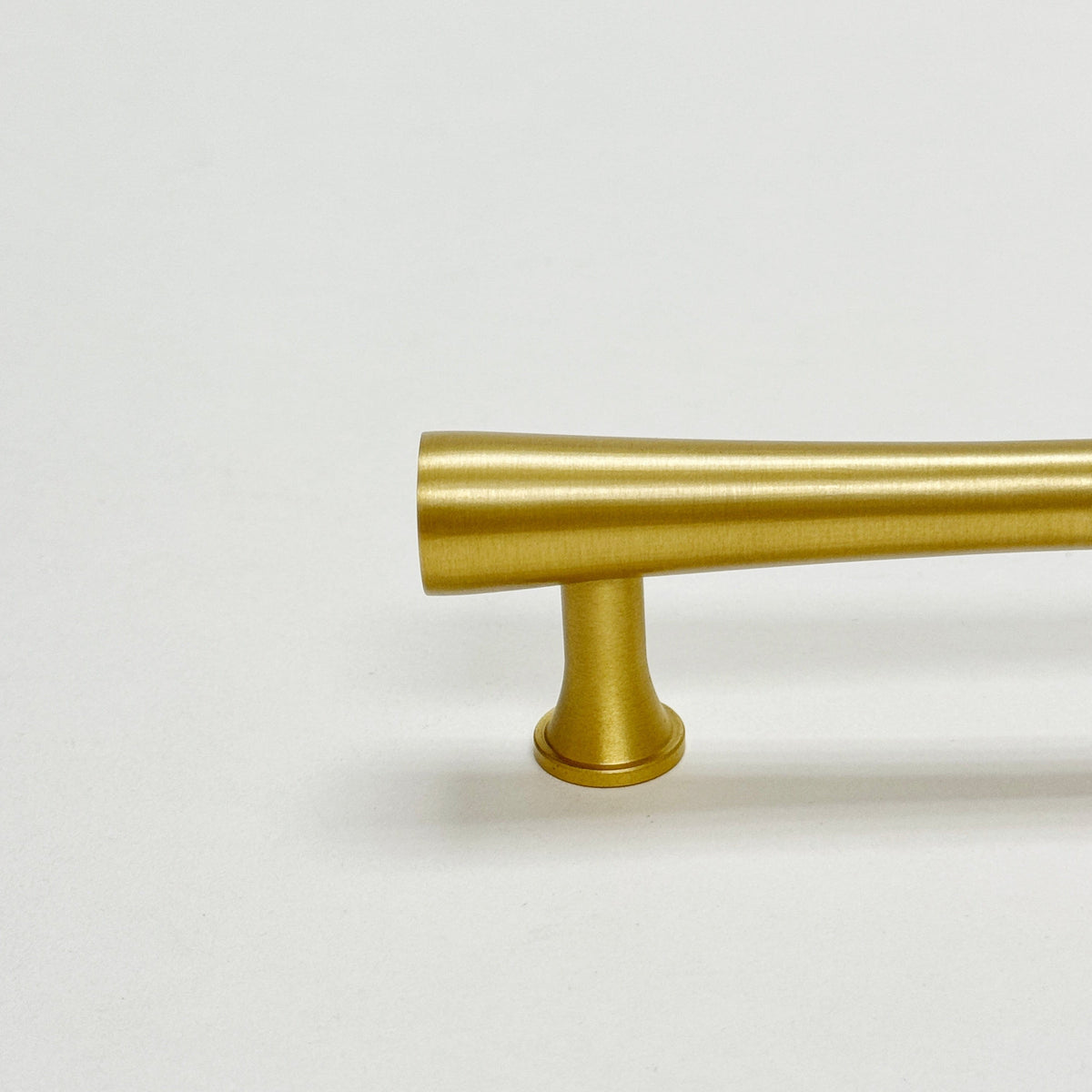 Satin Brass Cabinet Hardware "Collin" Drawer Pulls and Cabinet Knobs.