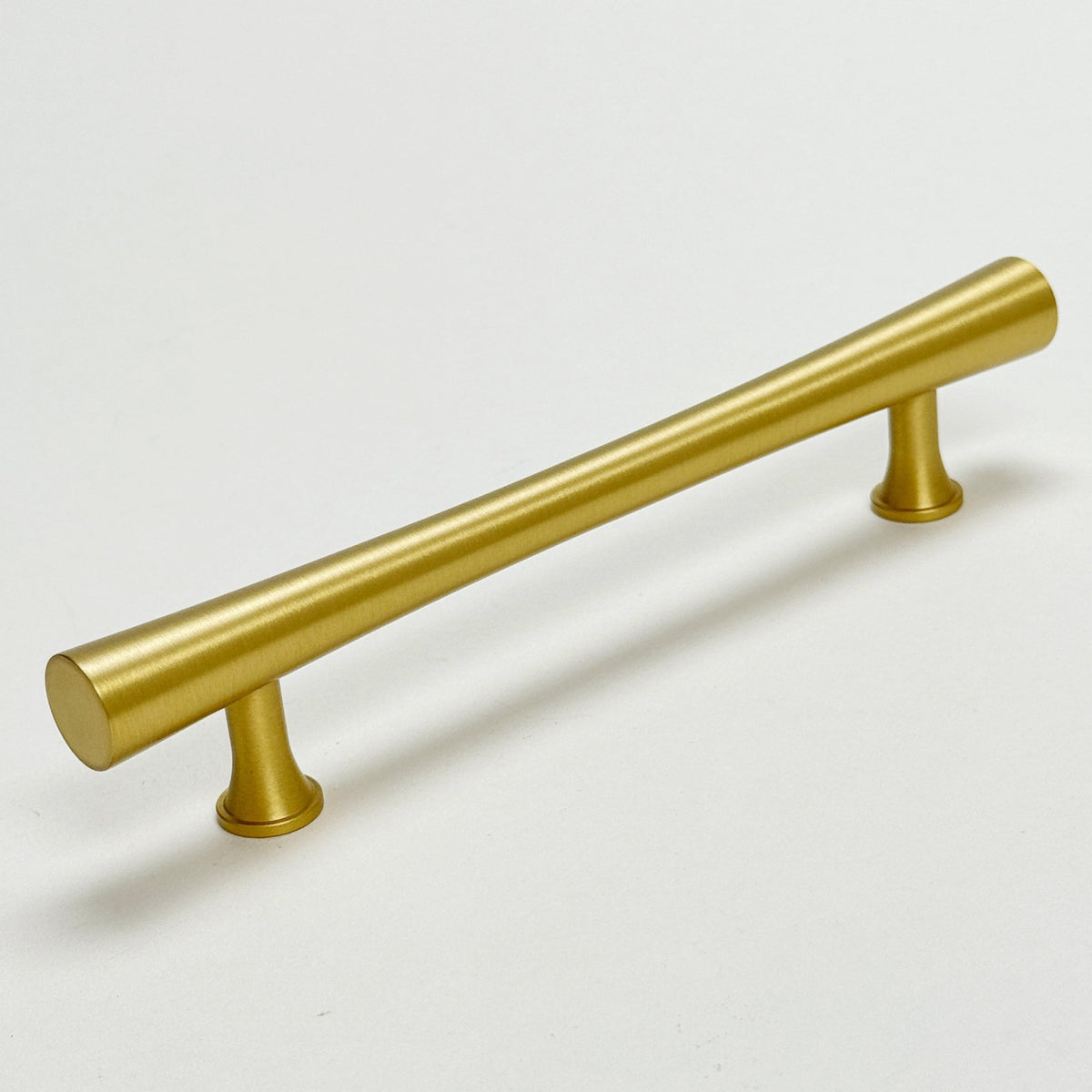 Satin Brass Cabinet Hardware "Collin" Drawer Pulls and Cabinet Knobs.
