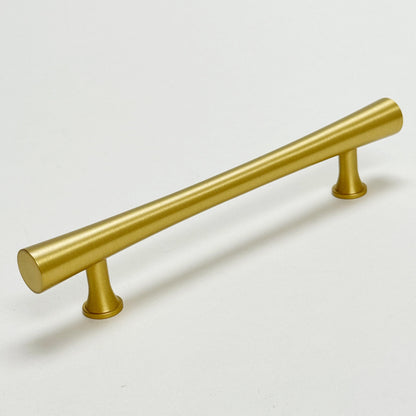 Satin Brass Cabinet Hardware "Collin" Drawer Pulls and Cabinet Knobs.