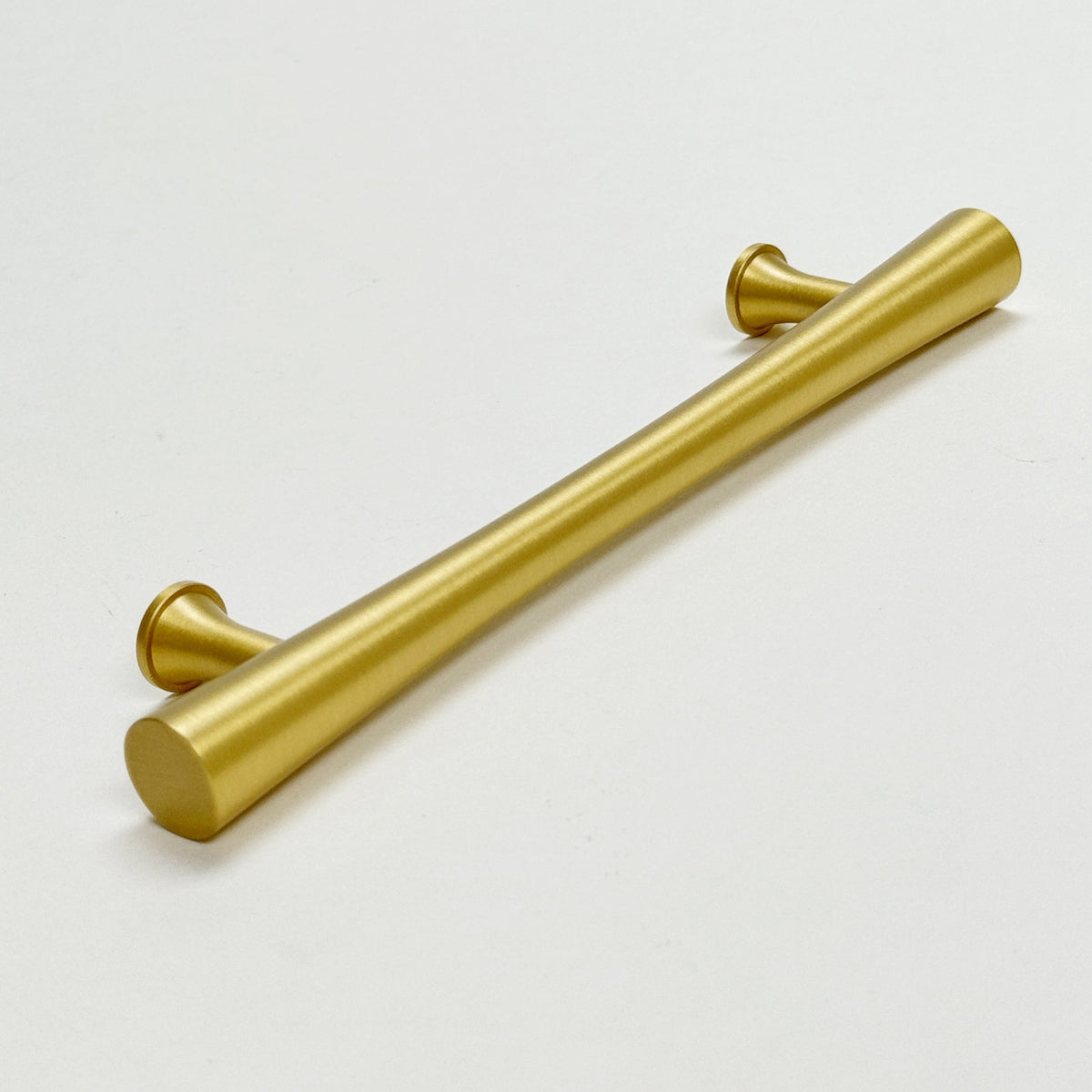 Satin Brass Cabinet Hardware "Collin" Drawer Pulls and Cabinet Knobs.