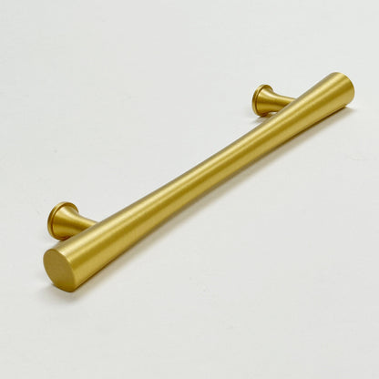Satin Brass Cabinet Hardware "Collin" Drawer Pulls and Cabinet Knobs.