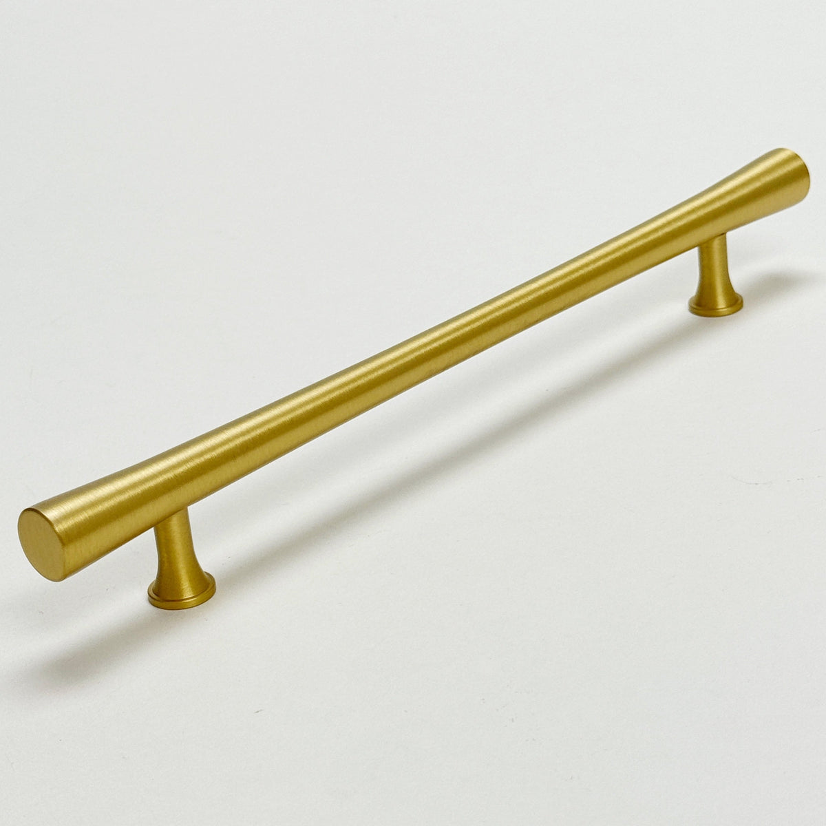Satin Brass Cabinet Hardware "Collin" Drawer Pulls and Cabinet Knobs.