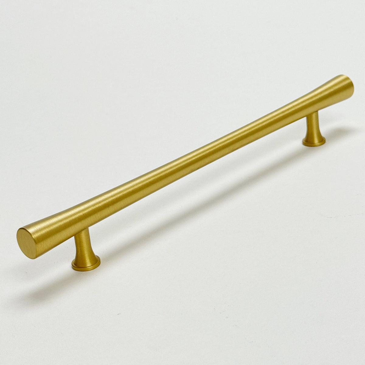 Satin Brass Cabinet Hardware "Collin" Drawer Pulls and Cabinet Knobs.