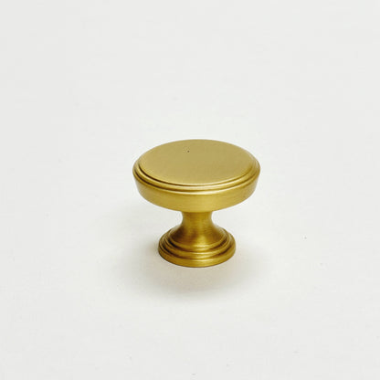 Satin Brass "Marion" Cabinet Knob and Drawer Pulls.