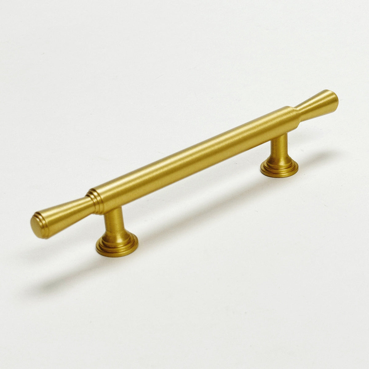 Satin Brass "Marion" Cabinet Knob and Drawer Pulls.