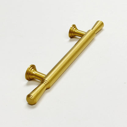 Satin Brass "Marion" Cabinet Knob and Drawer Pulls.