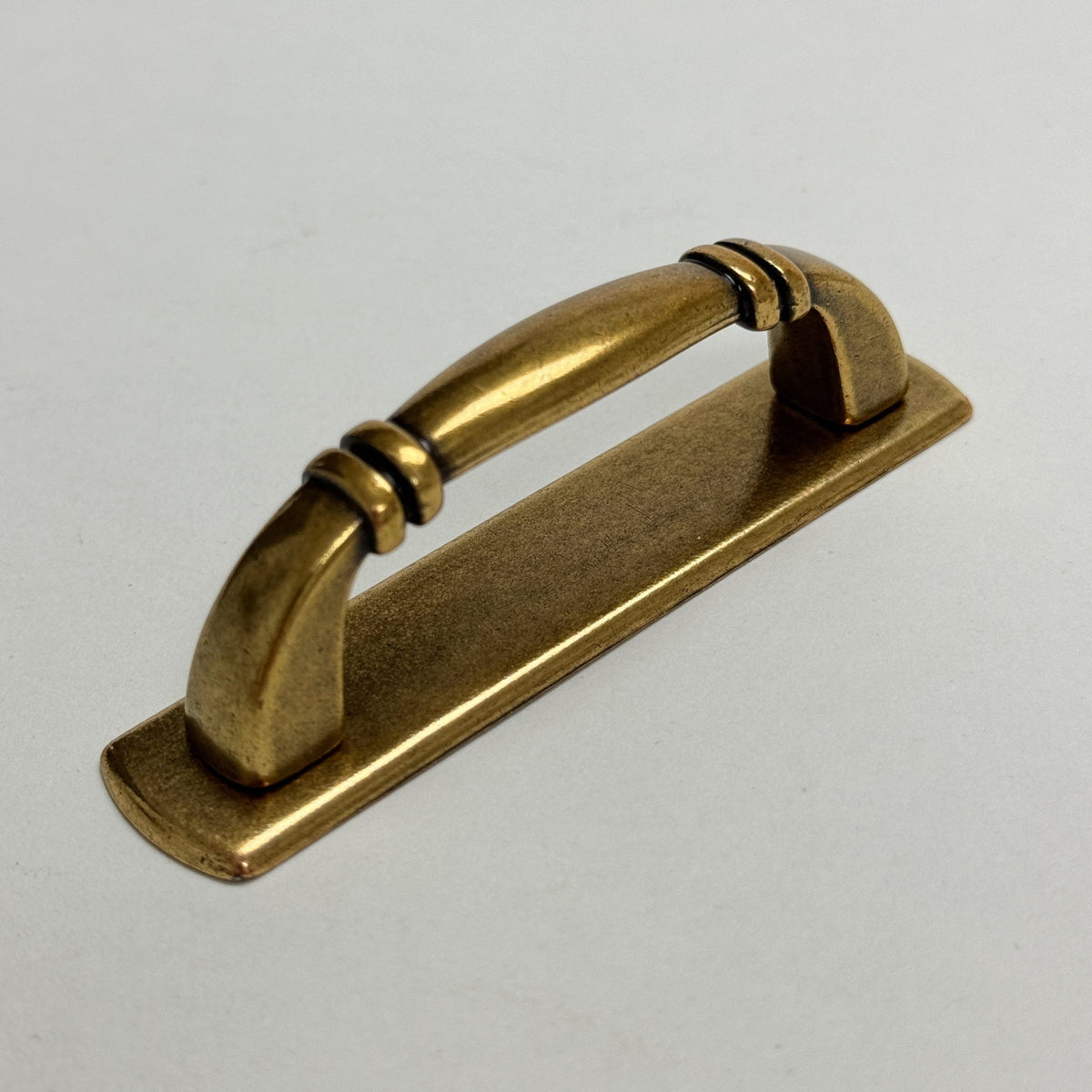 Backplate Antique Brass "Portofino" Drawer Pull and Knob.