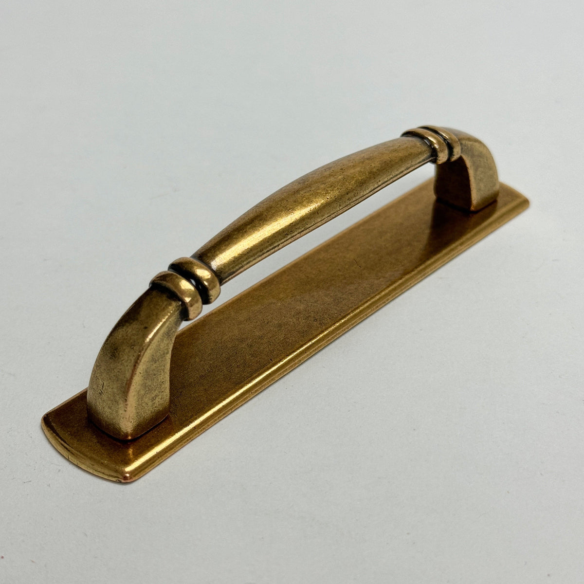 Backplate Antique Brass "Portofino" Drawer Pull and Knob.