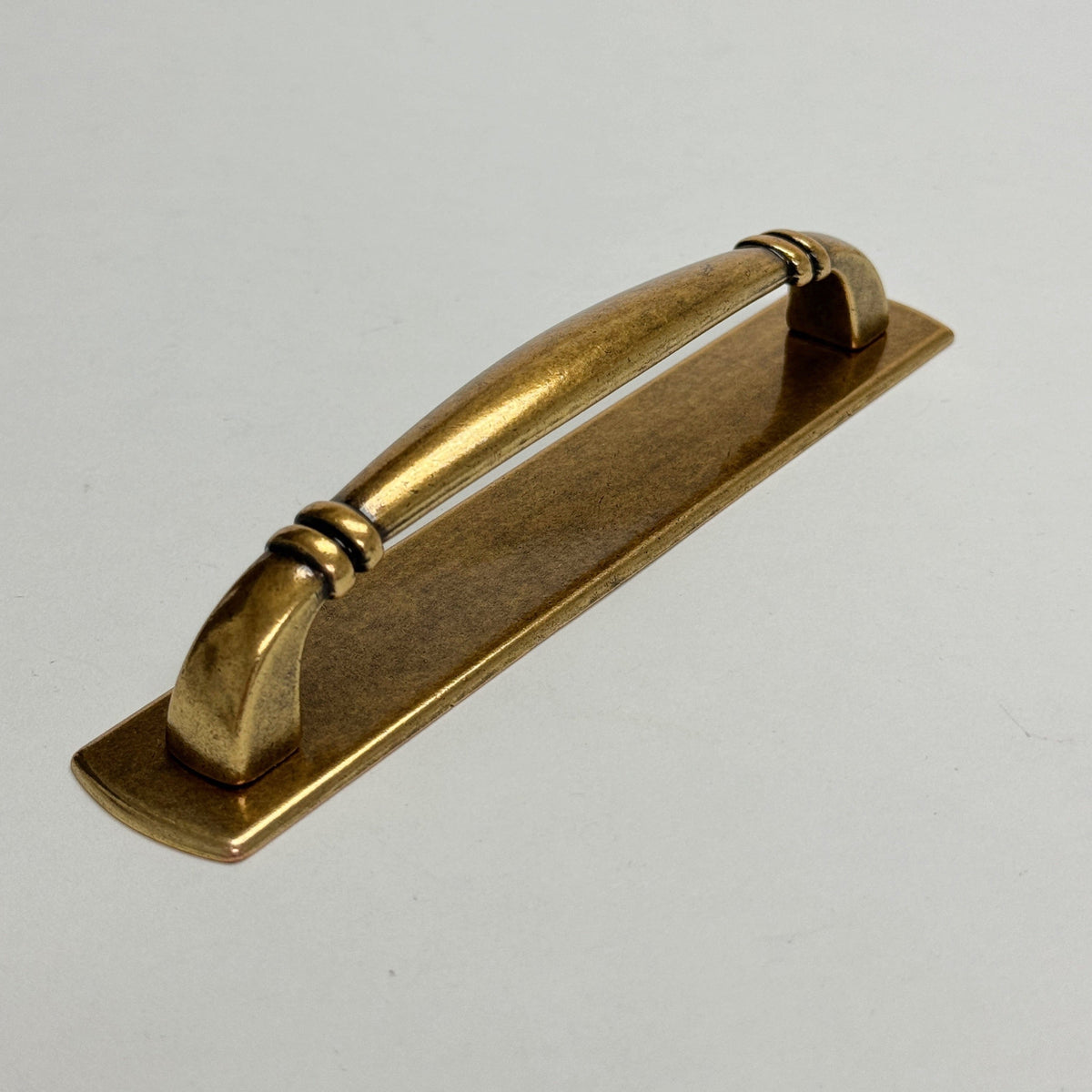 Backplate Antique Brass "Portofino" Drawer Pull and Knob.