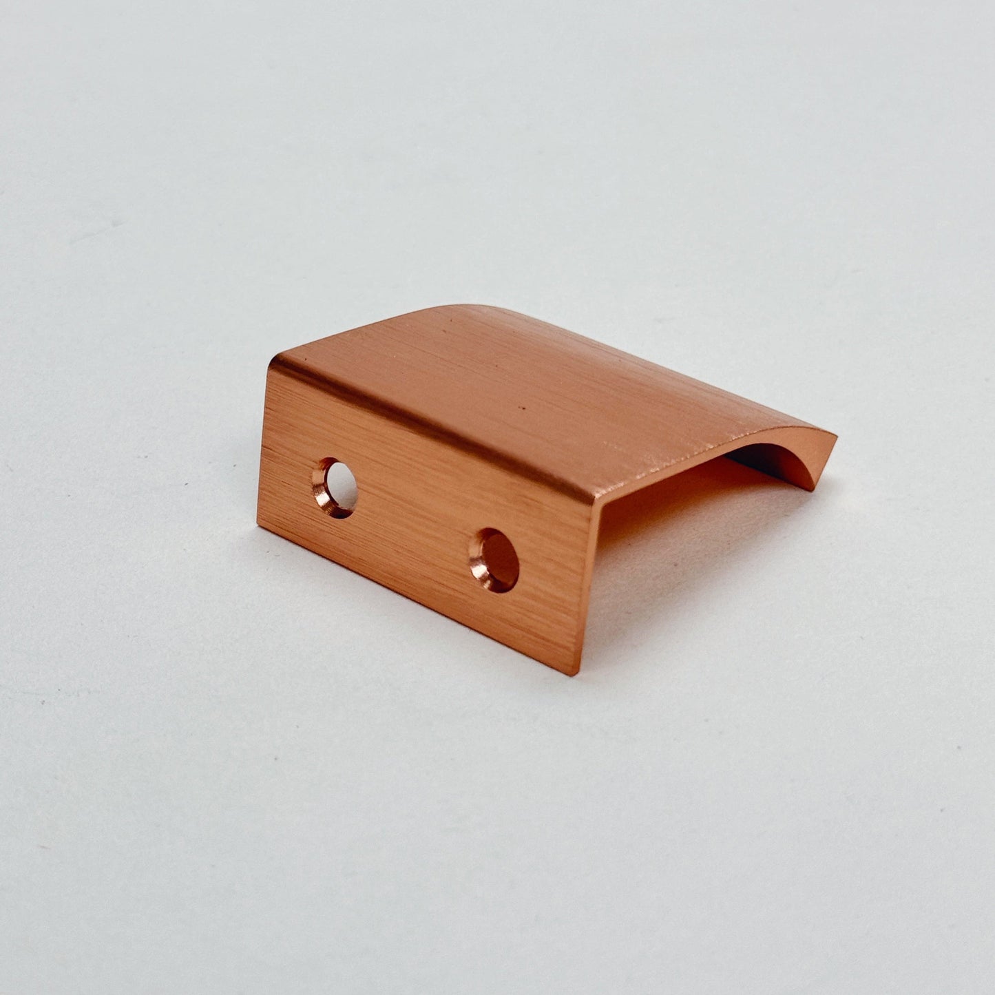 Tab Brushed Copper "Edge" Finger Drawer Pulls