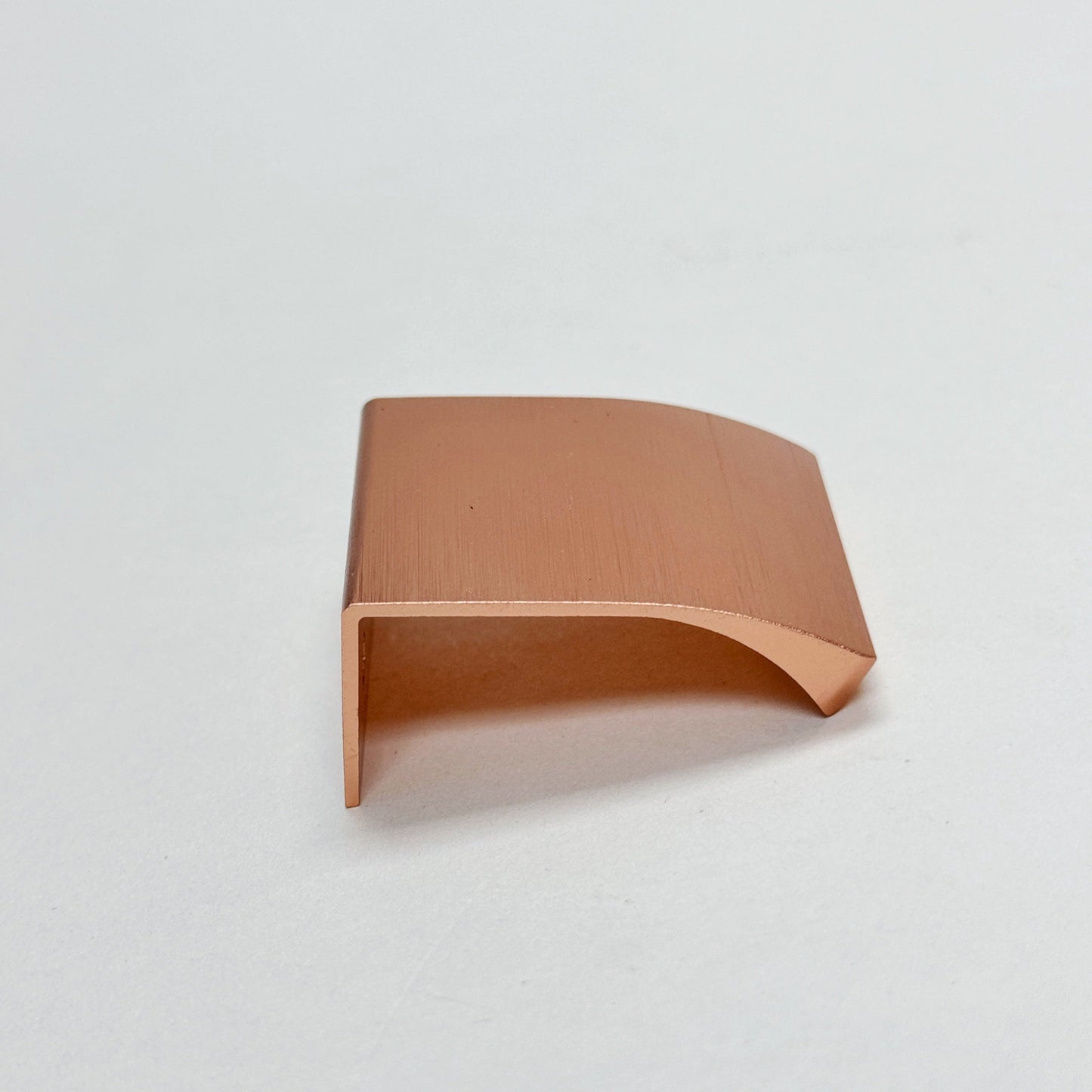Tab Brushed Copper "Edge" Finger Drawer Pulls