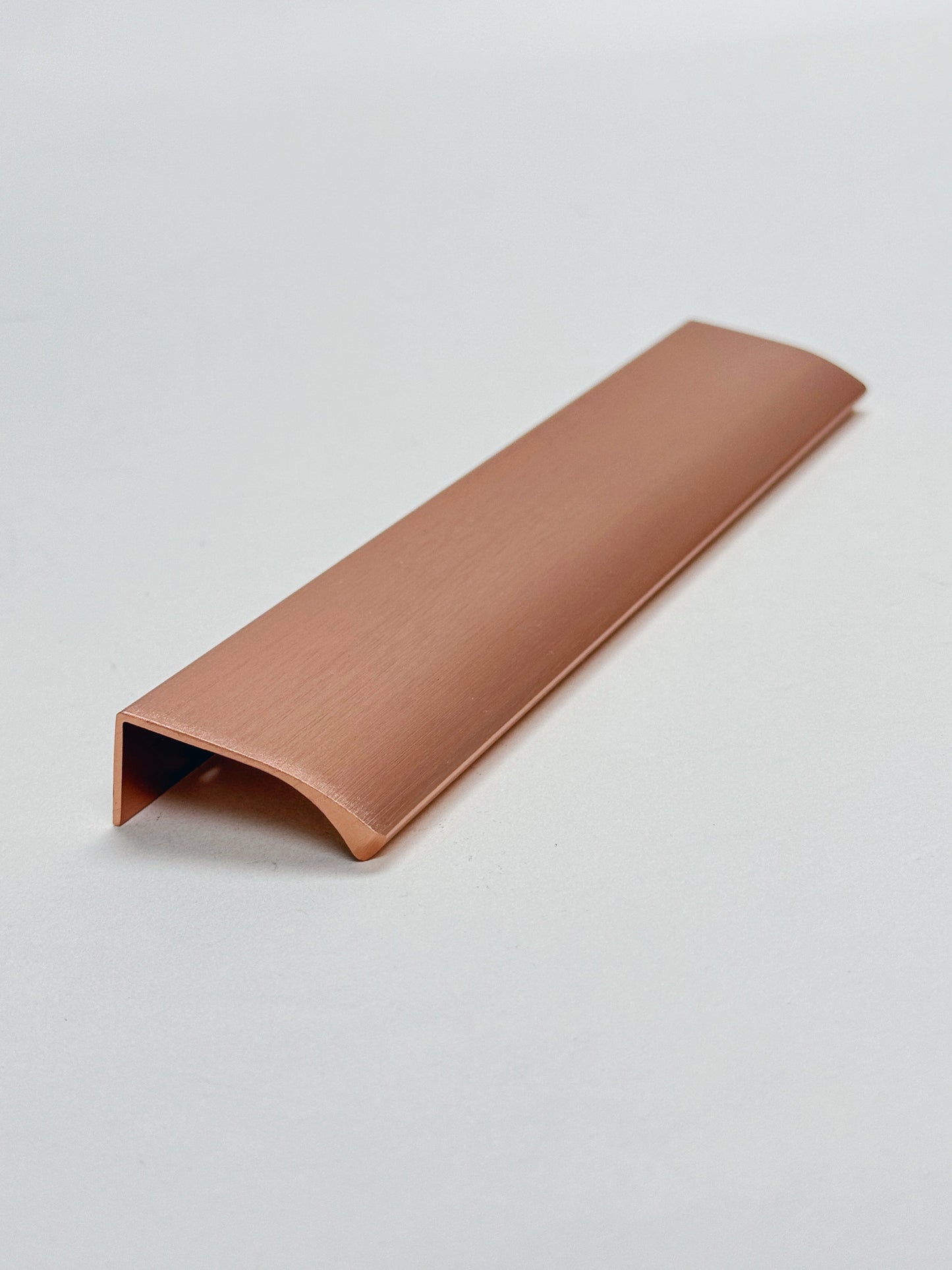 Tab Brushed Copper "Edge" Finger Drawer Pulls